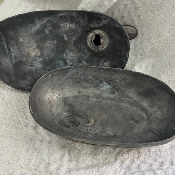 Vintage Pewter/ Brass Duck Trinket Box 6.5 in tall Bundle with SM duck 2 for $60 - Picture 9 of 15